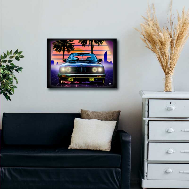 Tableau décoratif incurvé – BMW Paradise – eshopdéco