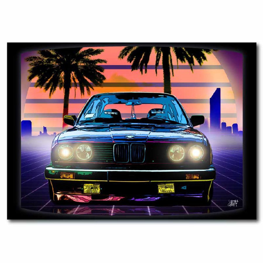 Tableau décoratif incurvé – BMW Paradise – eshopdéco